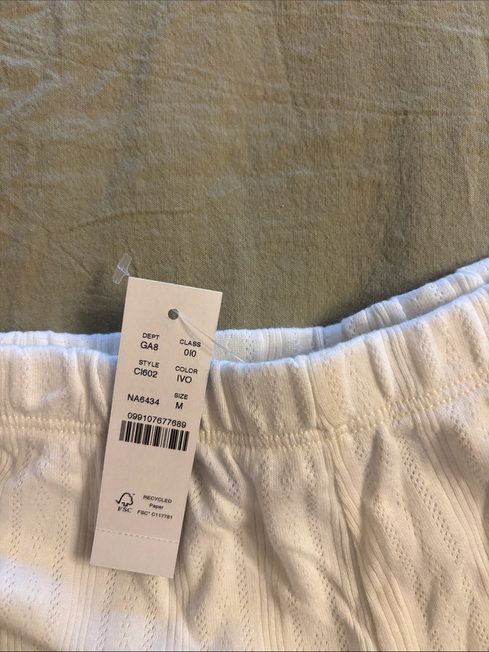 J. Crew White Eyelet Cotton Lightweight Lounge Pants - Picture 3 of 6